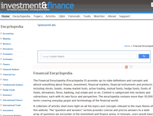 Tablet Screenshot of financialencyclopedia.net